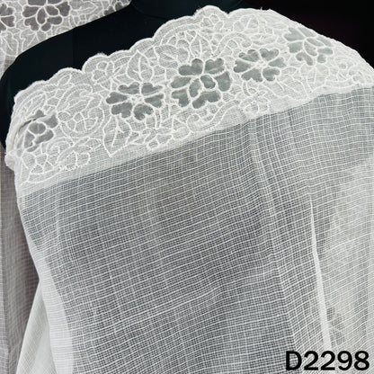 Dyeable Thread Work Kota Cotton Dupatta - D2298