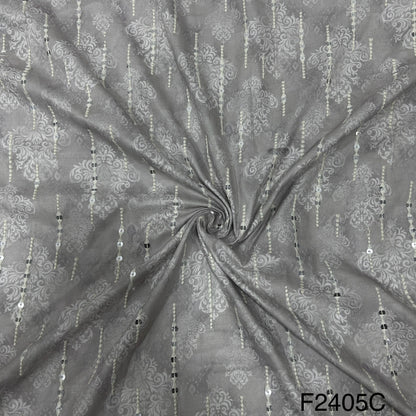 Thread Sequins Rayon Fabric-F2405