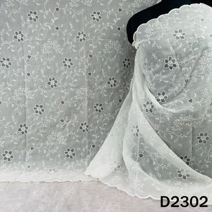 Dyeable Thread Work Kota Cotton Dupatta - D2302