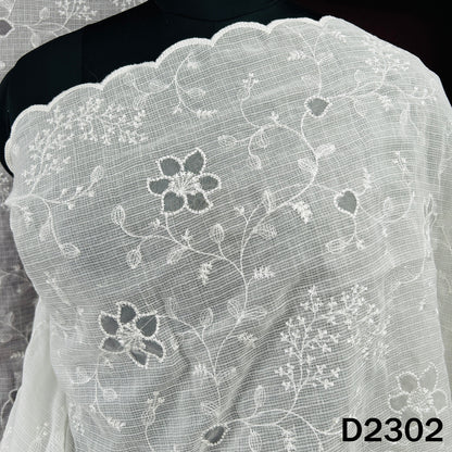 Dyeable Thread Work Kota Cotton Dupatta - D2302