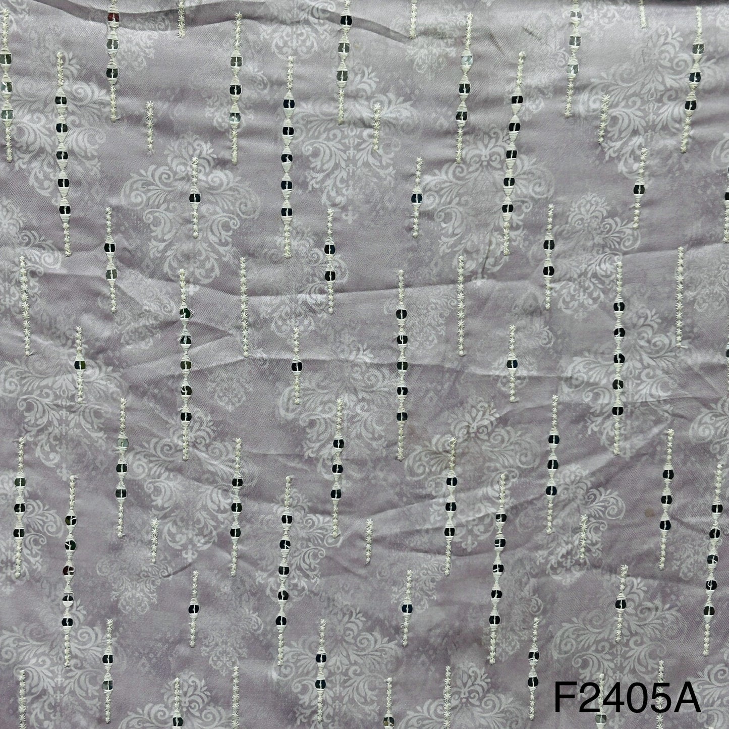 Thread Sequins Rayon Fabric-F2405