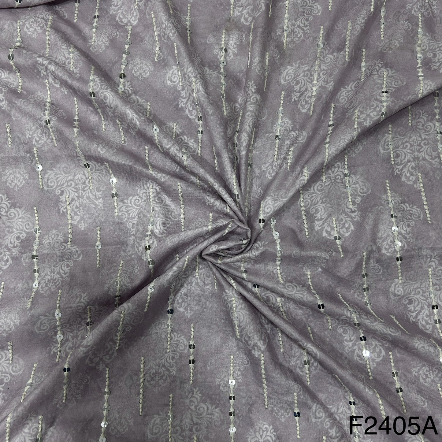 Thread Sequins Rayon Fabric-F2405