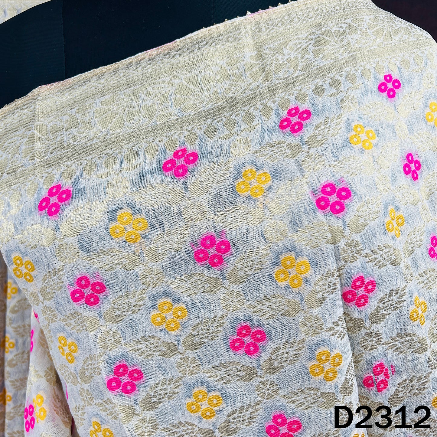 Dyeable Zari Work Banarasi Georgette Dupatta - D2312