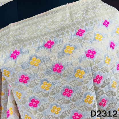 Dyeable Zari Work Banarasi Georgette Dupatta - D2312