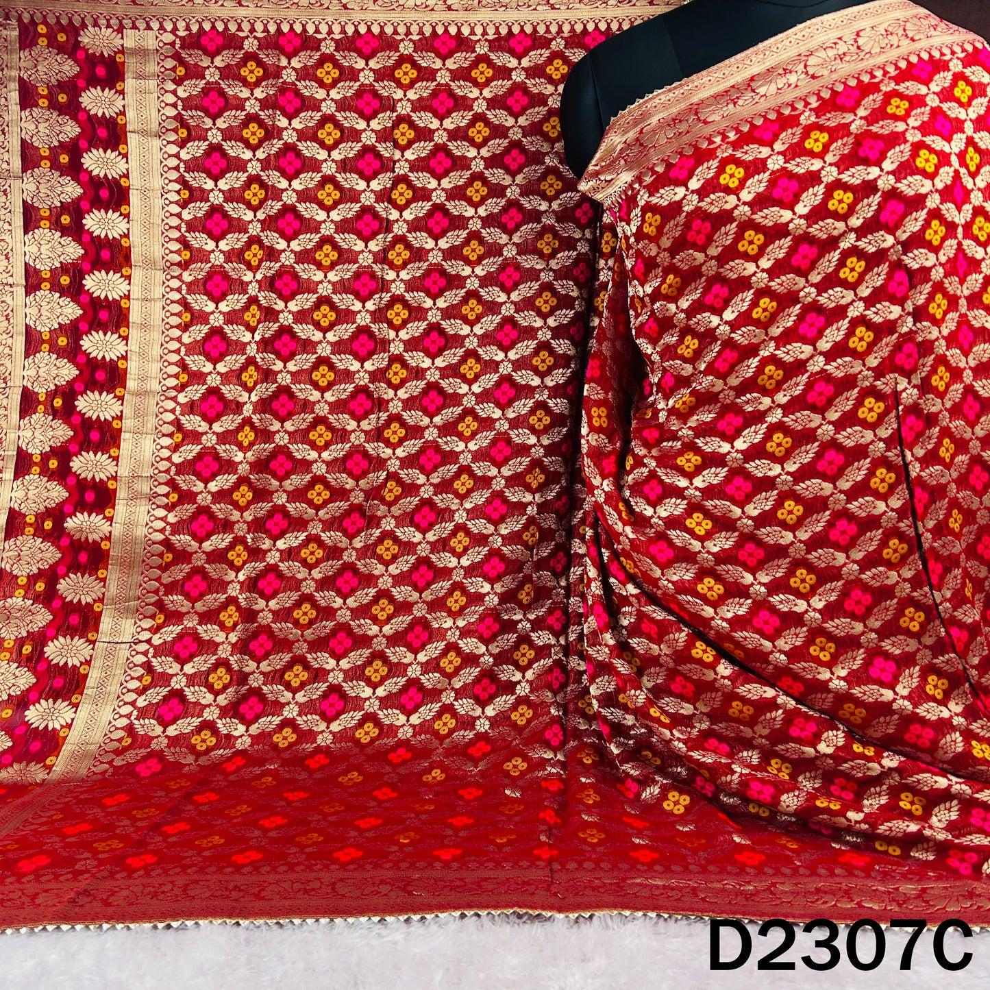 Zari Work Banarasi Georgette Dupatta - D2307