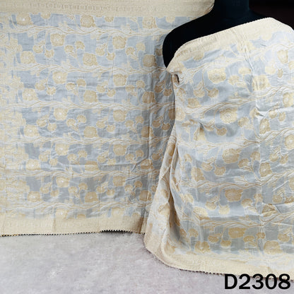 Dyeable Zari Work Dola Silk Dupatta - D2308