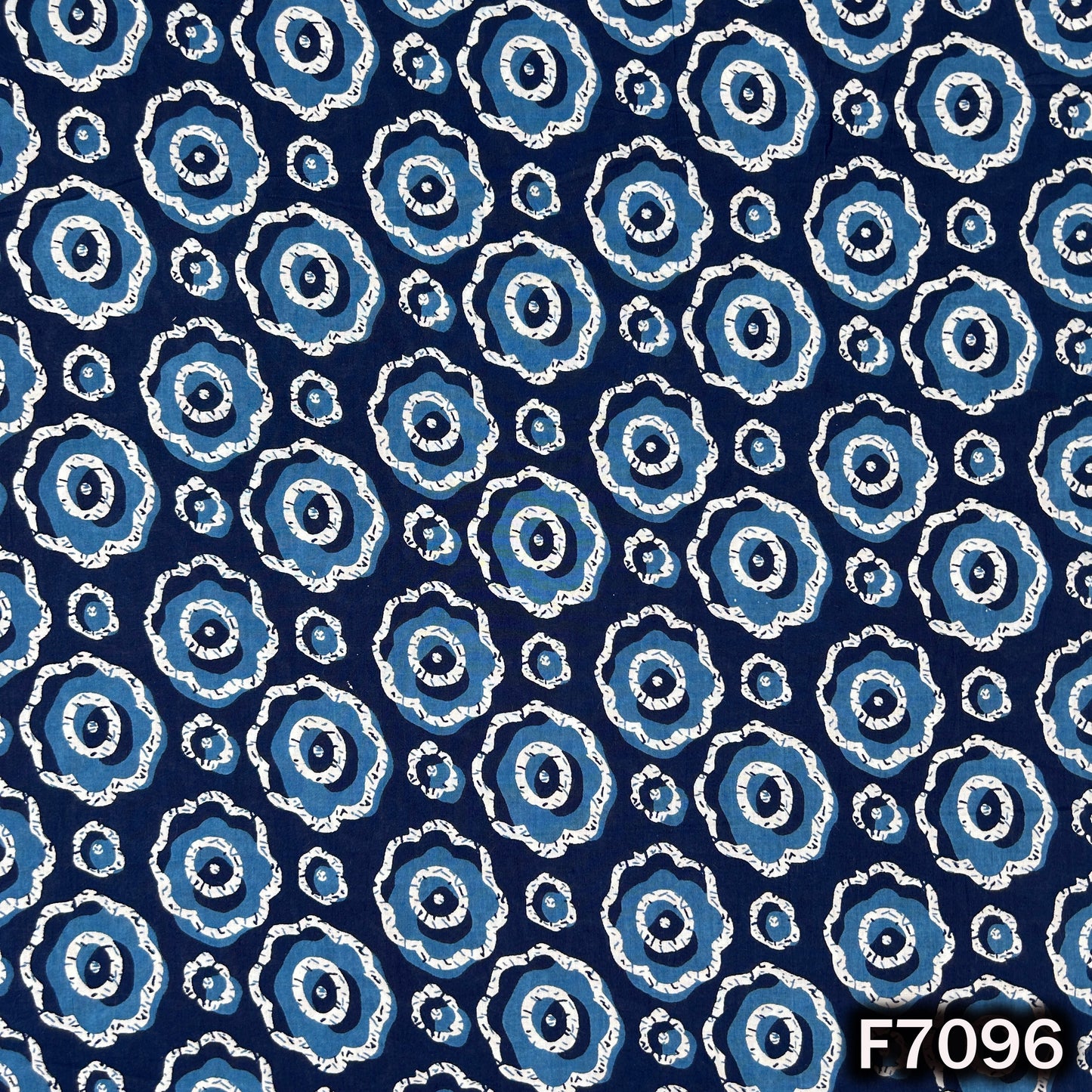 Indigo Print Cambric Cotton Fabric - F7096