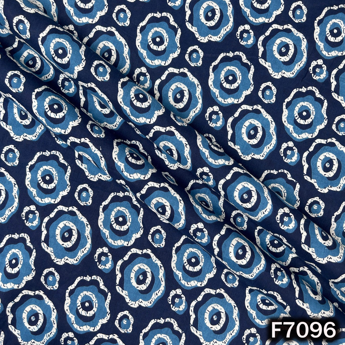 Indigo Print Cambric Cotton Fabric - F7096