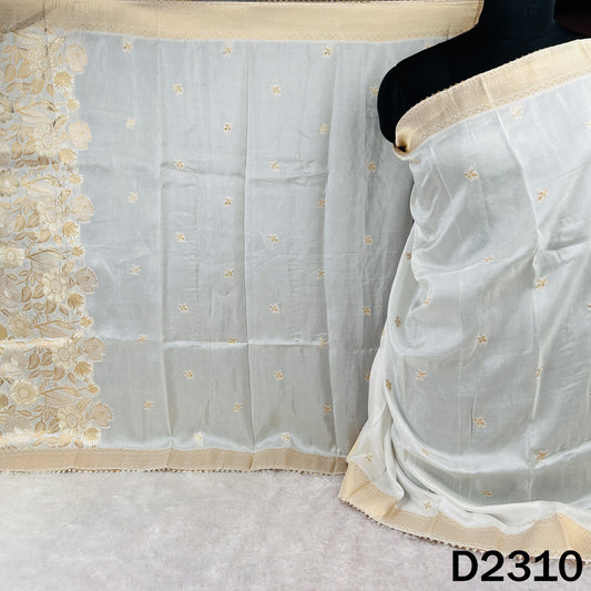 Dyeable Zari Work Dola Silk Dupatta - D2310
