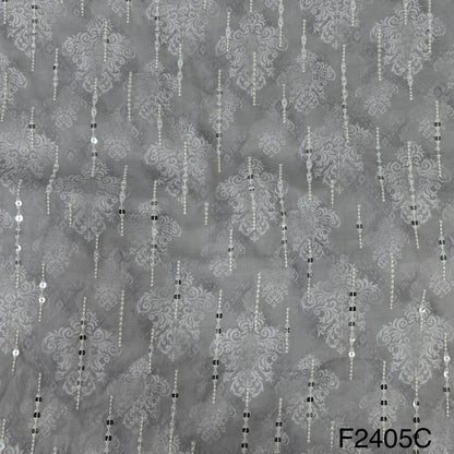 Thread Sequins Rayon Fabric-F2405