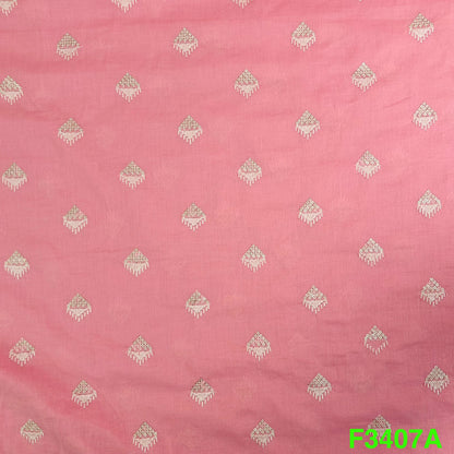 Thread Sequins Embroidered Cotton Fabric-F3407