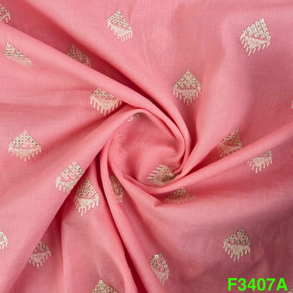 Thread Sequins Embroidered Cotton Fabric-F3407