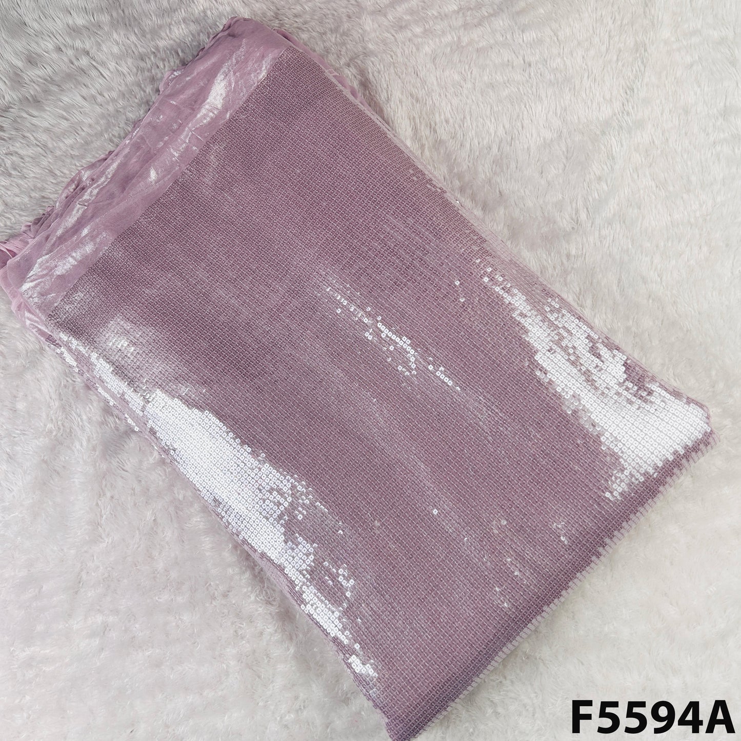 Sequins Foil Lycra Net Fabric-F5594