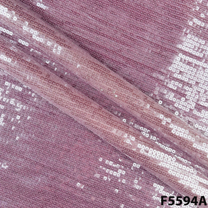 Sequins Foil Lycra Net Fabric-F5594