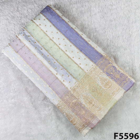 Zari Work Self Jacquard Banarasi Georgette Fabric - F5596