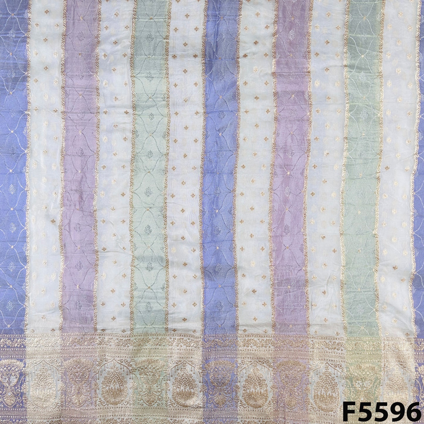 Zari Work Self Jacquard Banarasi Georgette Fabric - F5596