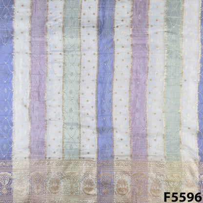 Zari Work Self Jacquard Banarasi Georgette Fabric - F5596