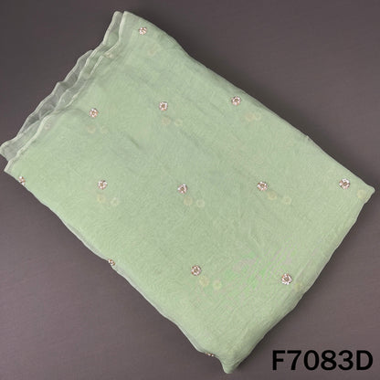 Cut Dana Pearl Sequins Work Organza Fabric - F7083