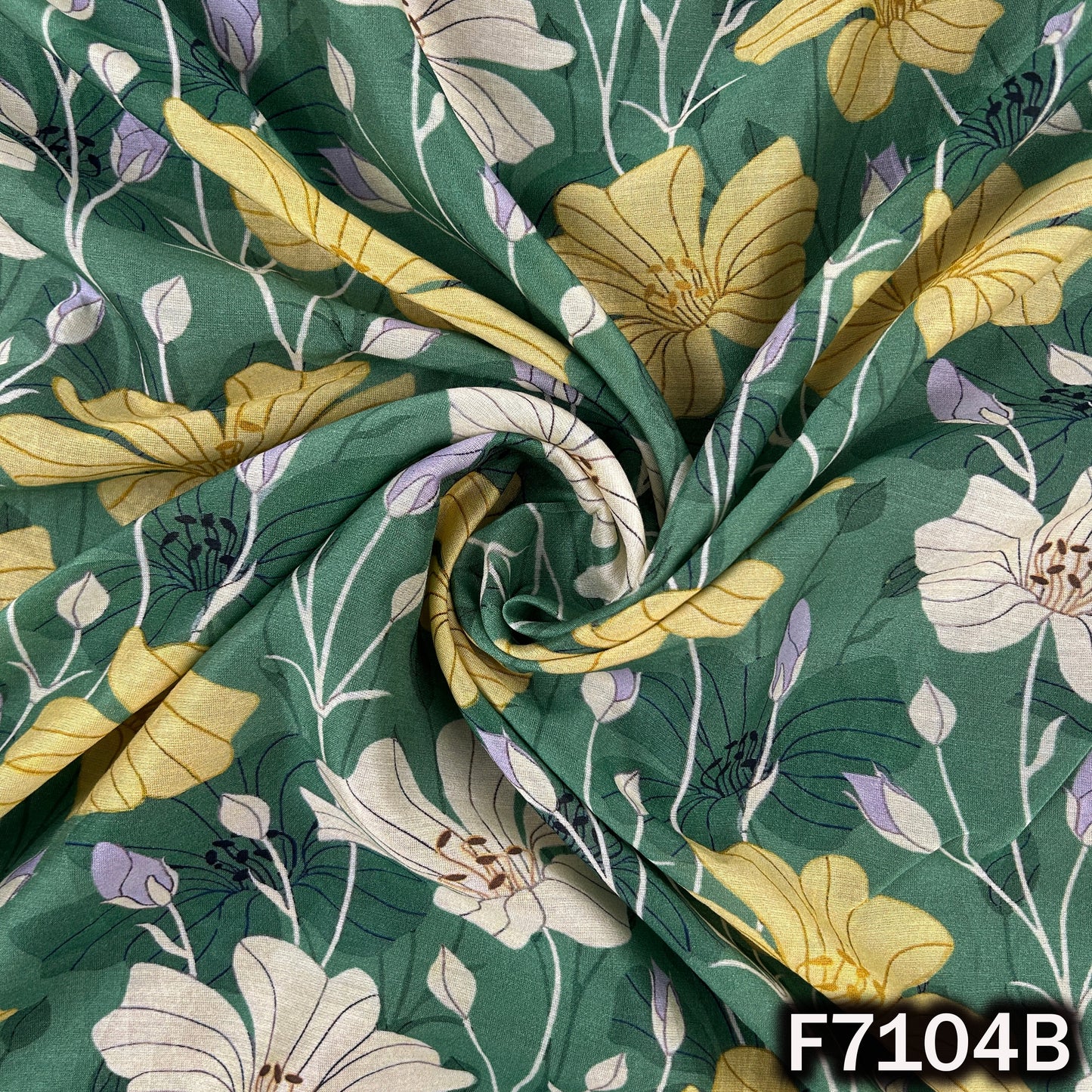 Printed Chanderi Silk Fabric - F7104
