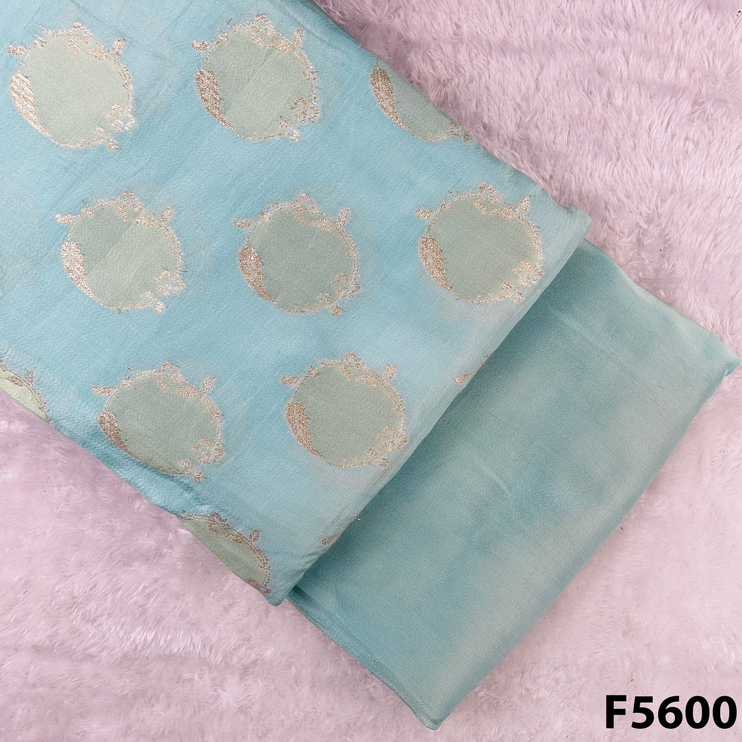 Zari Work Shimmer Tissue Fabric - F5600