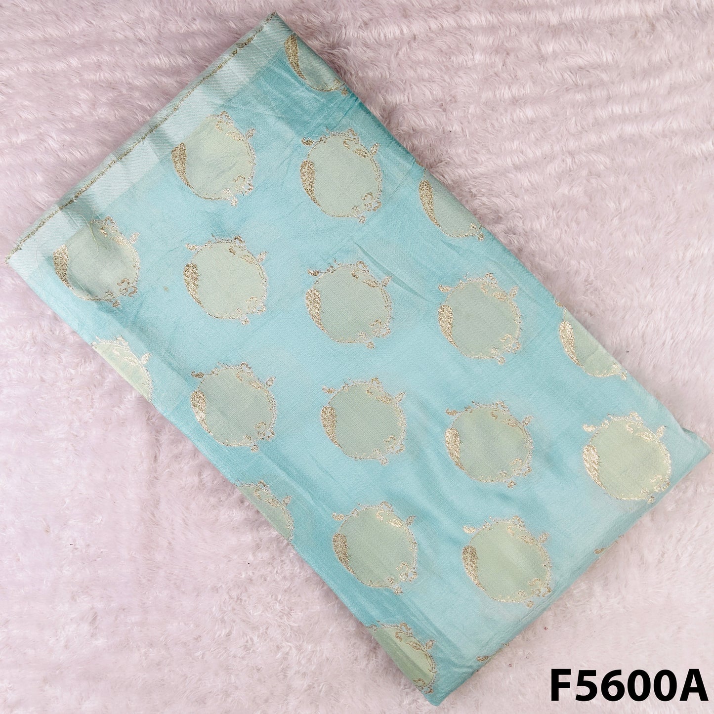 Zari Work Shimmer Tissue Fabric - F5600