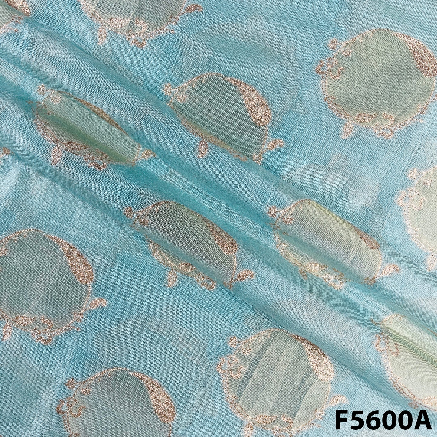 Zari Work Shimmer Tissue Fabric - F5600