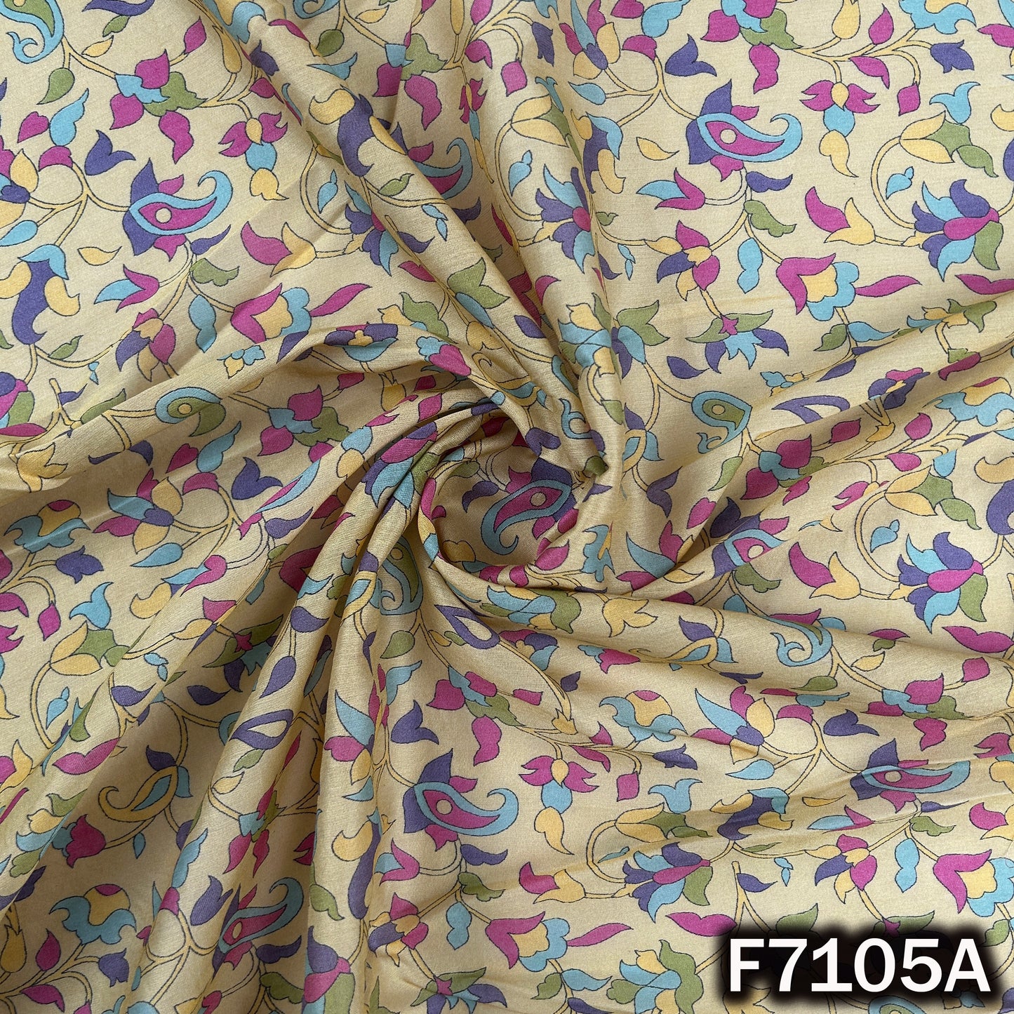 Printed Chanderi Silk Fabric - F7105