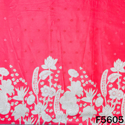 Digital Print Thread Sequins Work Crepe Fabric - F5605