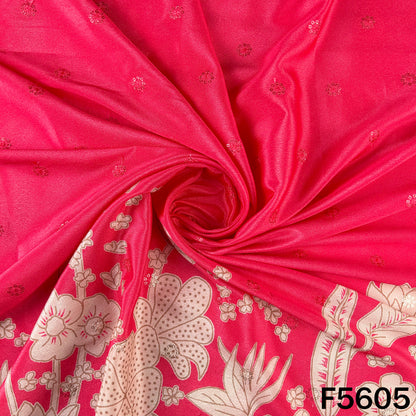 Digital Print Thread Sequins Work Crepe Fabric - F5605