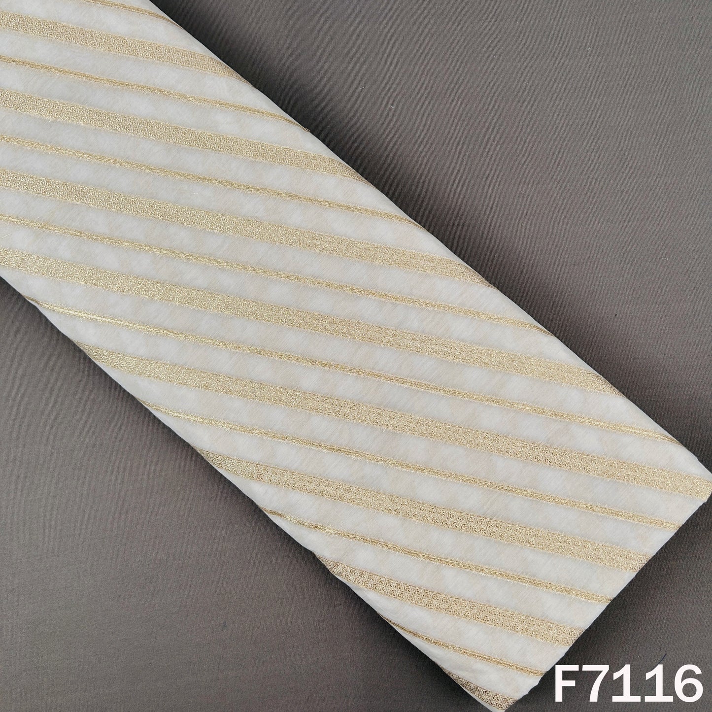 Dyeable Zari Work Chanderi Fabric - F7116