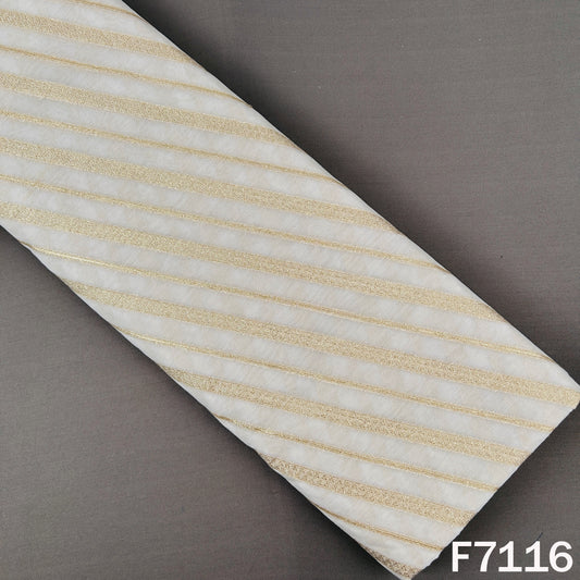 Dyeable Zari Work Chanderi Fabric - F7116