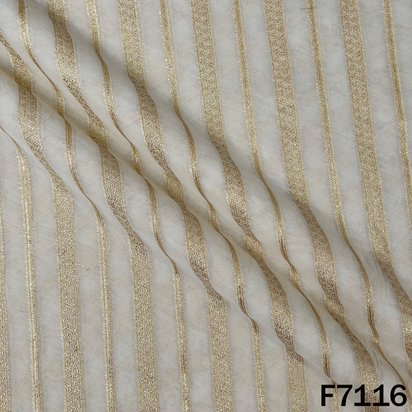 Dyeable Zari Work Chanderi Fabric - F7116