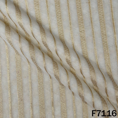 Dyeable Zari Work Chanderi Fabric - F7116