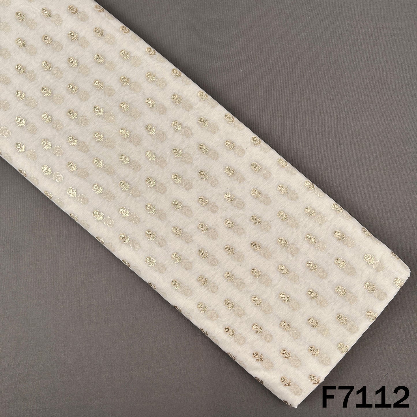 Dyeable Zari Work Chanderi Fabric - F7112