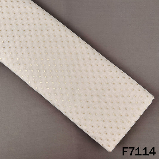 Dyeable Zari Work Chanderi Fabric - F7114