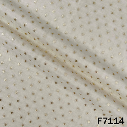 Dyeable Zari Work Chanderi Fabric - F7114