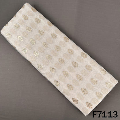 Dyeable Zari Work Chanderi Fabric - F7113