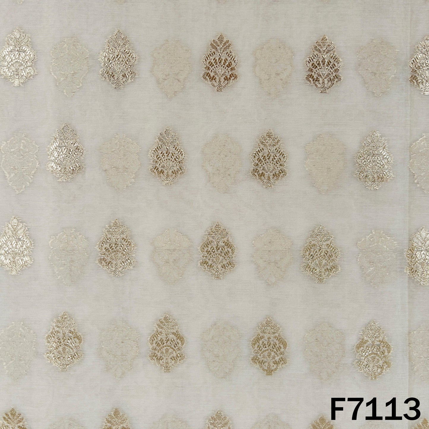 Dyeable Zari Work Chanderi Fabric - F7113