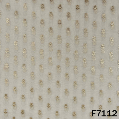 Dyeable Zari Work Chanderi Fabric - F7112