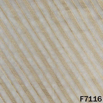 Dyeable Zari Work Chanderi Fabric - F7116