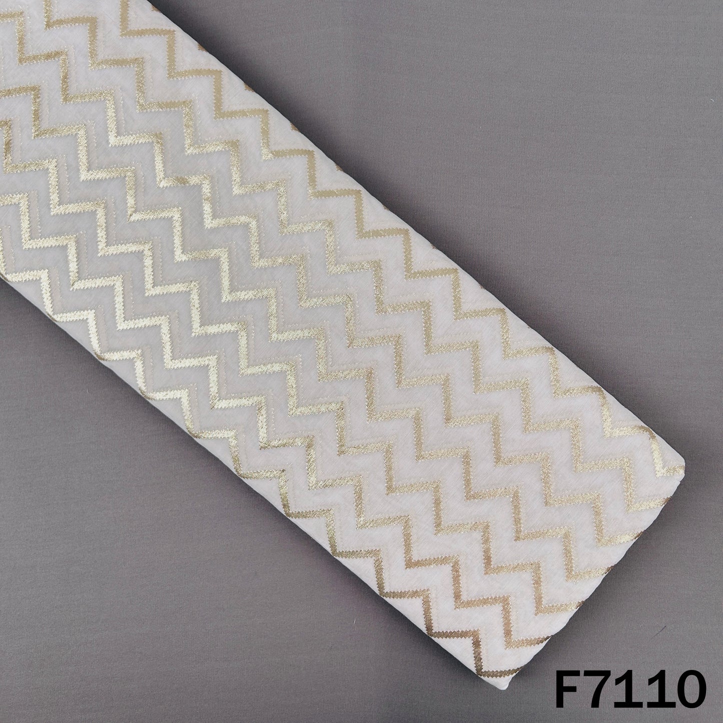 Dyeable Zari Work Chanderi Fabric - F7110