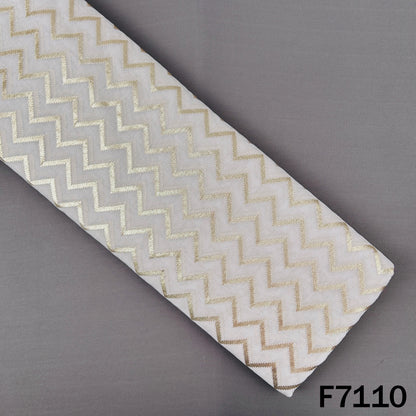 Dyeable Zari Work Chanderi Fabric - F7110