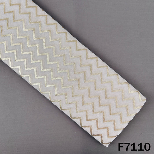 Dyeable Zari Work Chanderi Fabric - F7110