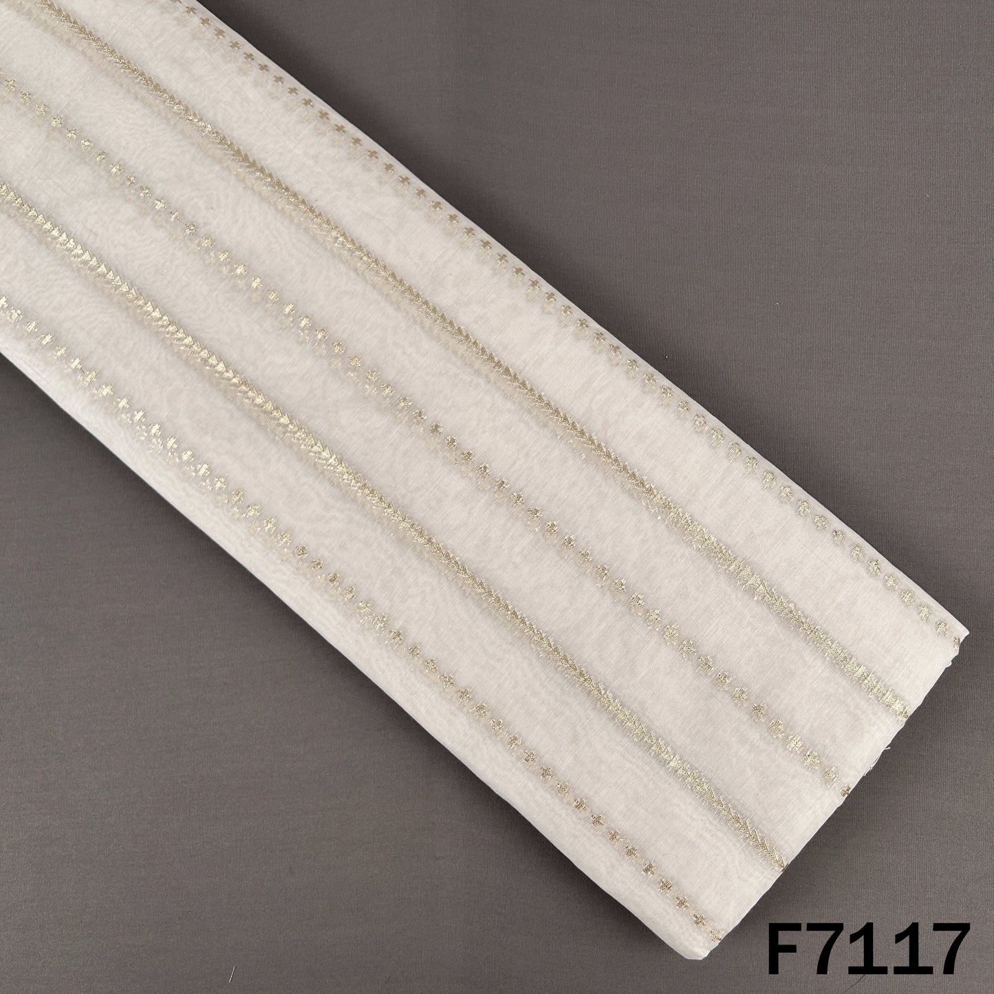Dyeable Zari Work Chanderi Fabric - F7117