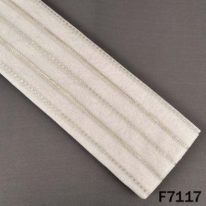 Dyeable Zari Work Chanderi Fabric - F7117
