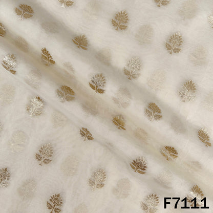Dyeable Zari Work Chanderi Fabric - F7111