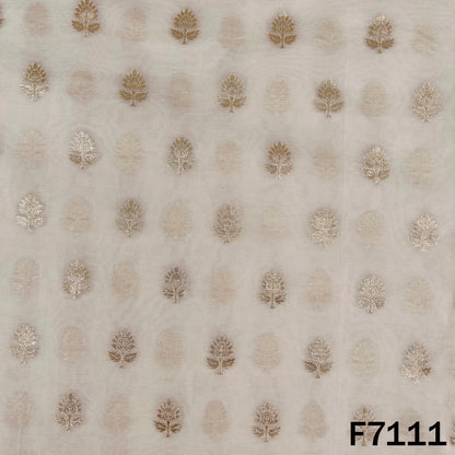 Dyeable Zari Work Chanderi Fabric - F7111