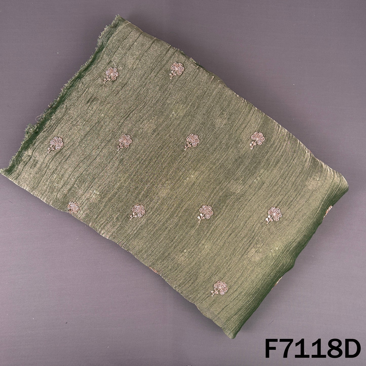 Cut Dana Sequins Crush Tissue Fabric - F7118