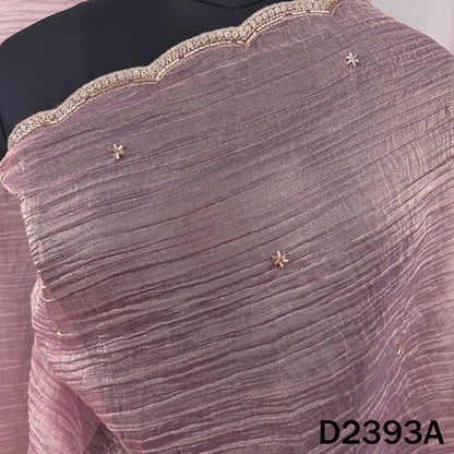 Cut Dana Sequins Zari Work Crush Tissue Dupatta - D2393