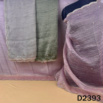 Cut Dana Sequins Zari Work Crush Tissue Dupatta - D2393